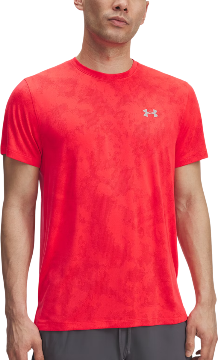 T-shirt Under Armour Under Armour UA Launch Camo Short Sleeve T-Shirt Rød | 6006098-713, 0