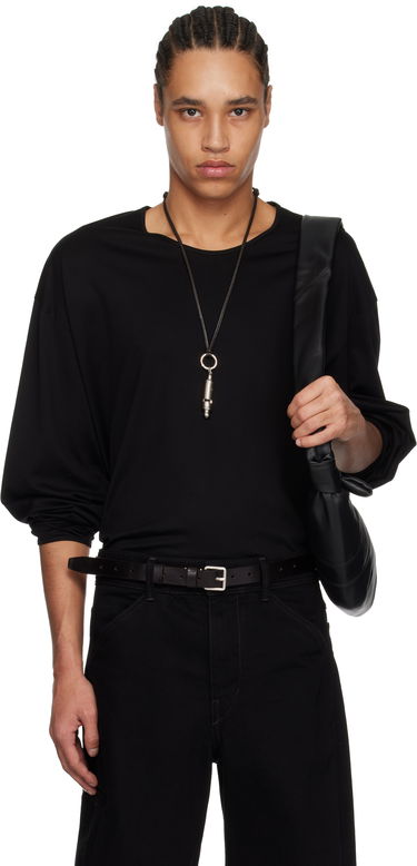 T-shirt LEMAIRE Lemaire Relaxed Long Sleeve T-Shirt Sort | TO1375 LJ1018, 0