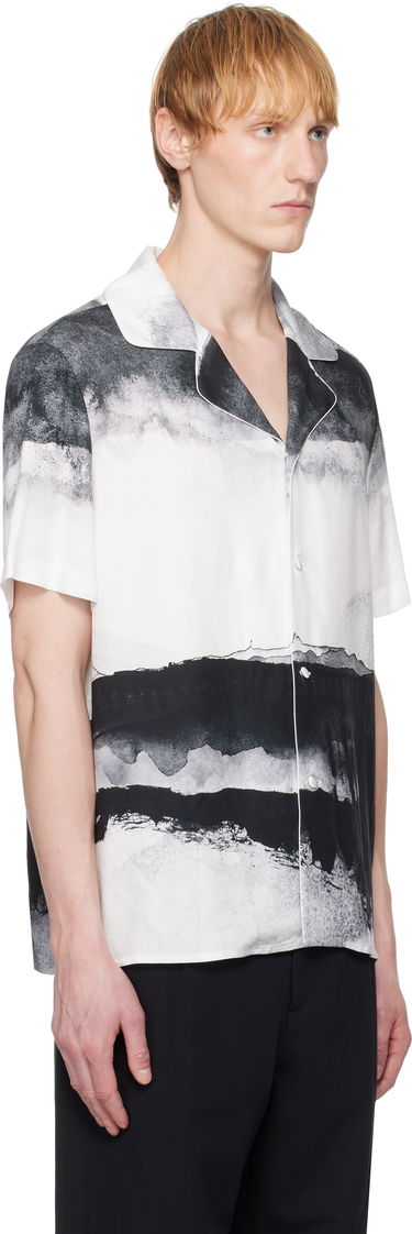 Skjorte Balmain Balmain Pyjama Moon Print Shirt Hvid | EH0HN087VI27, 1