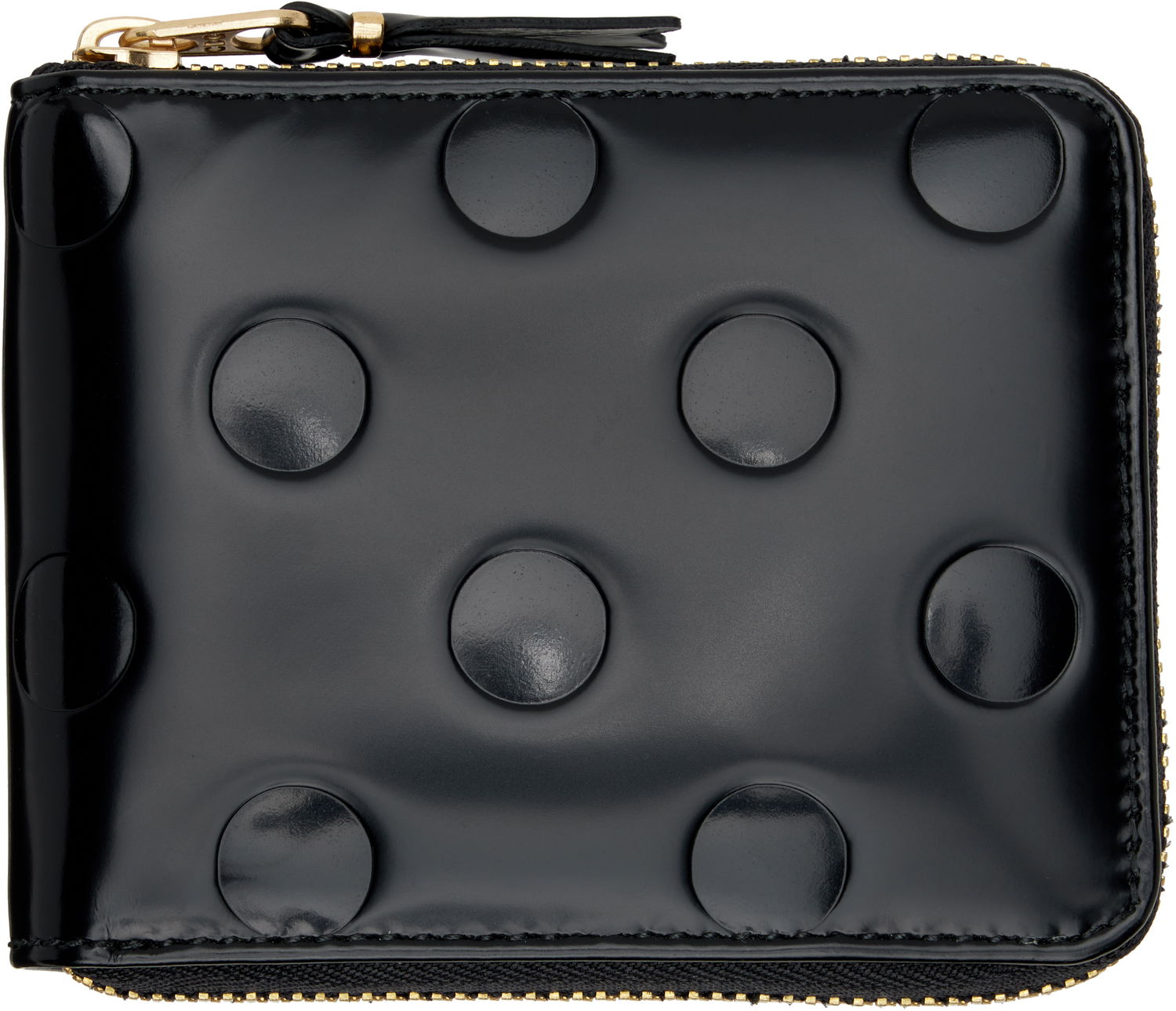 Tegnebog Comme des Garçons Dots Embossed Leather Zip Wallet Sort | SA7100NE, 0
