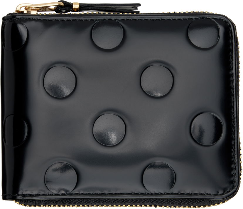 Tegnebog Comme des Garçons Dots Embossed Leather Zip Wallet Sort | SA7100NE