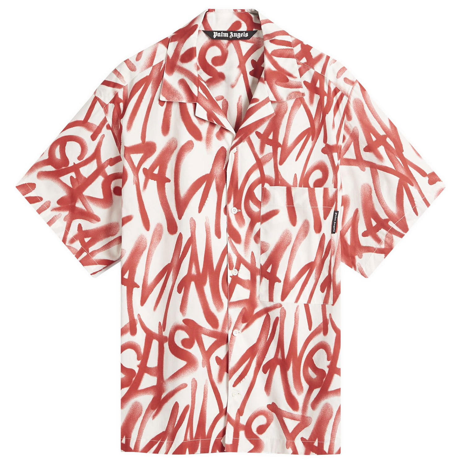 Skjorte Palm Angels Palm Angels Graffiti Vacation Shirt Hvid | PMGG00AS25FAB0030325, 0