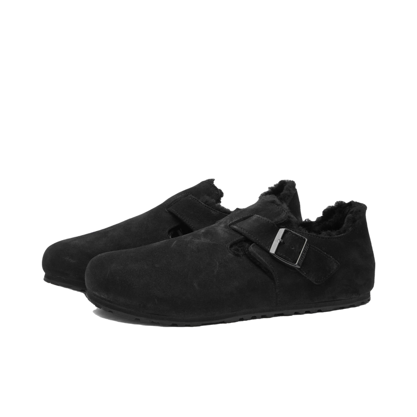 Sneakers og sko Birkenstock London Shearling Black Suede Sort | 1014960