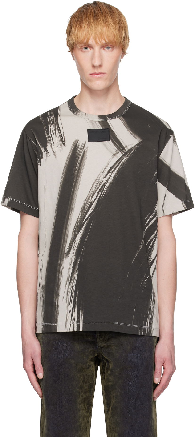 T-shirt Helmut Lang Helmut Lang Feather Print T-Shirt Grå | P02HM505