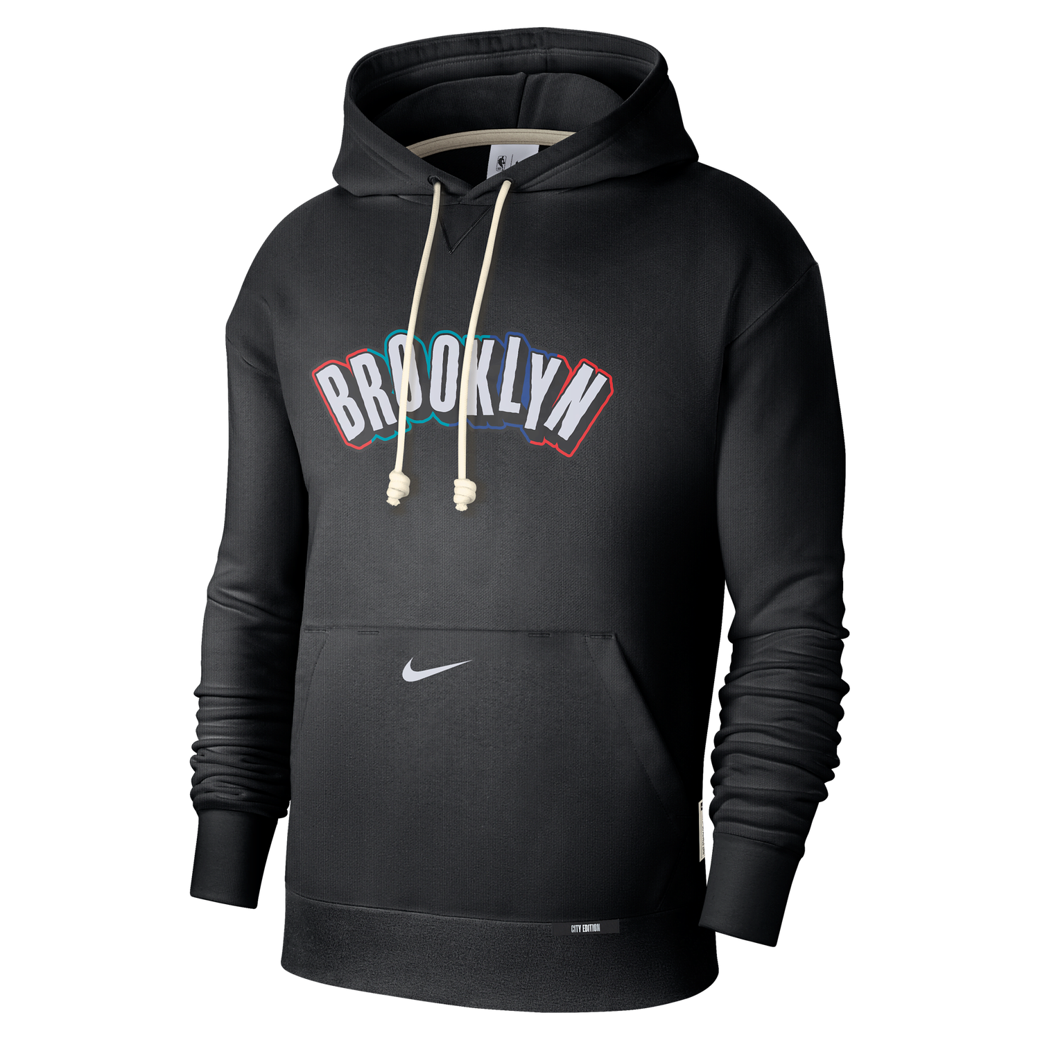 Sweatshirt Nike Dri-FIT NBA Courtside Brooklyn Nets City Edition Hoodie Sort | FZ0475-010, 0