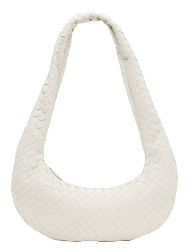 Skuldertaske Bottega Veneta Zip Bag Hvid | 755618 VCRL0