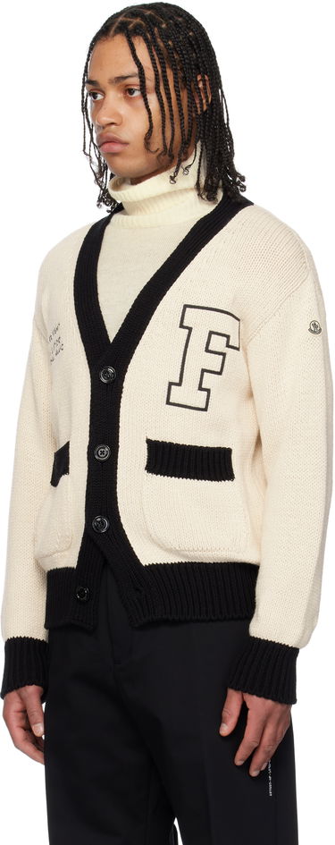 Sweater Moncler Moncler Genius x FRGMT Hiroshi Fujiwara Embroidered Cotton Cardigan Beige | K109U9B00001M5206, 3