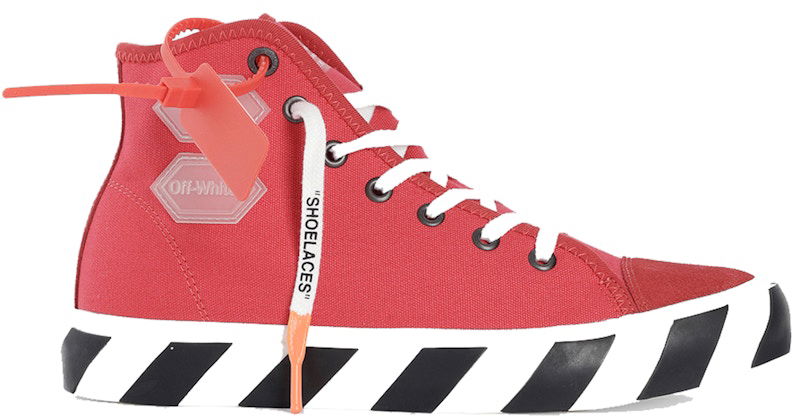 Sneakers og sko Off-White Vulcanized Hi Striped Red Rød | OMIA110R19C210352098, 0