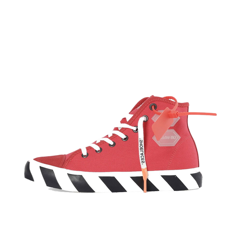 Sneakers og sko Off-White Vulcanized Hi Striped Red Rød | OMIA110R19C210352098