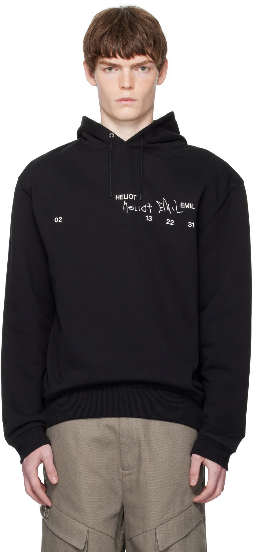 Sweatshirt HELIOT EMIL Fulgens Hoodie Sort | PREAW25_M_08_081_BLK01