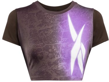 Crop top Reebok Lux Bold Cropped T-Shirt Lilla | 100205572, 4