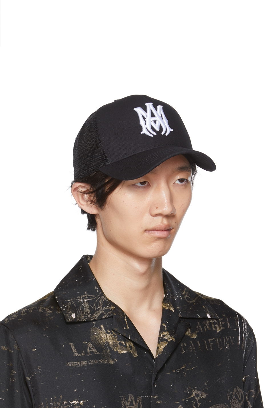 Kasket AMIRI MA Logo Trucker Cap Sort | XMAH009-004, 1