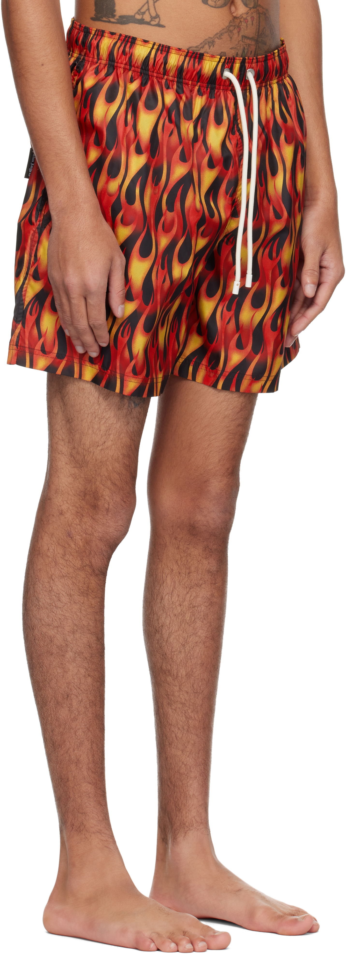 Badetøj Palm Angels Palm Angels Flames Swim Shorts Flerfarvet | PMFD012S25FAB0072518, 1