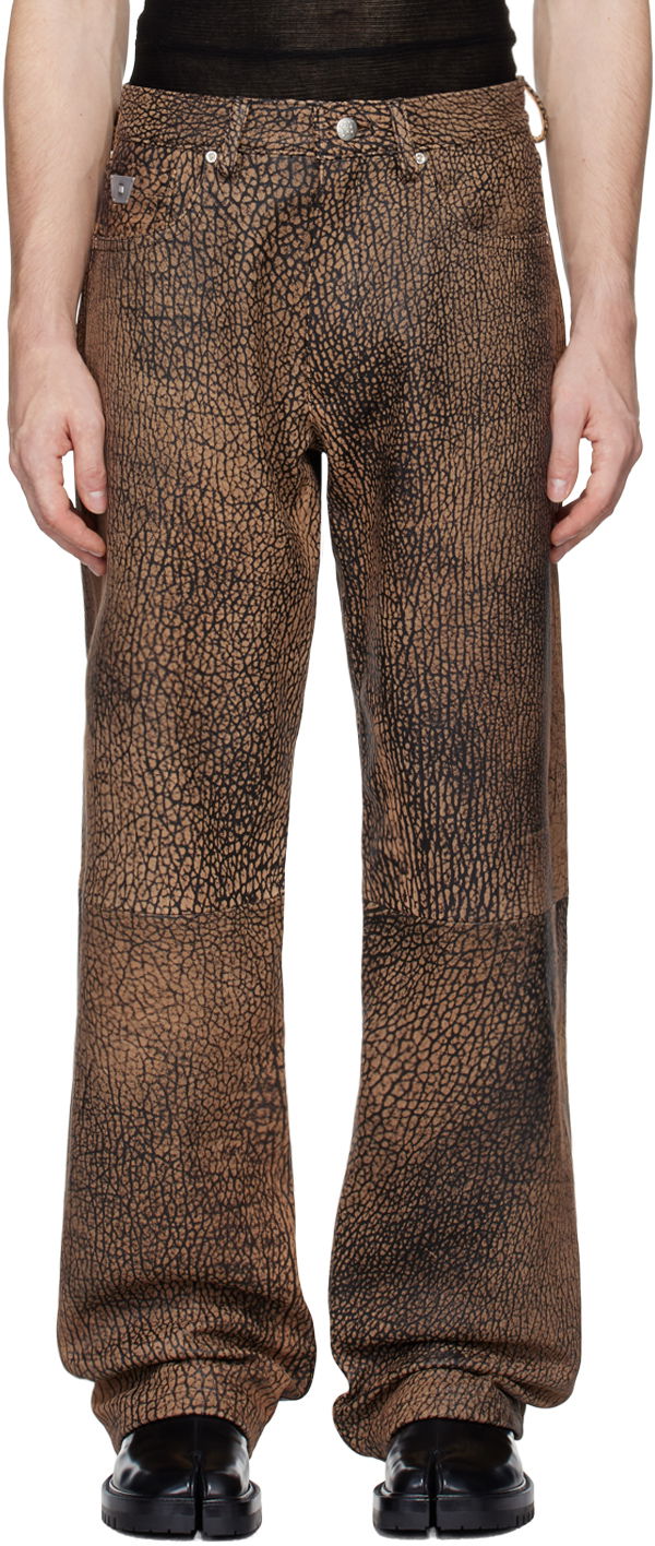 Bukser MISBHV Safari Leather Pants Brun | 241M326, 0
