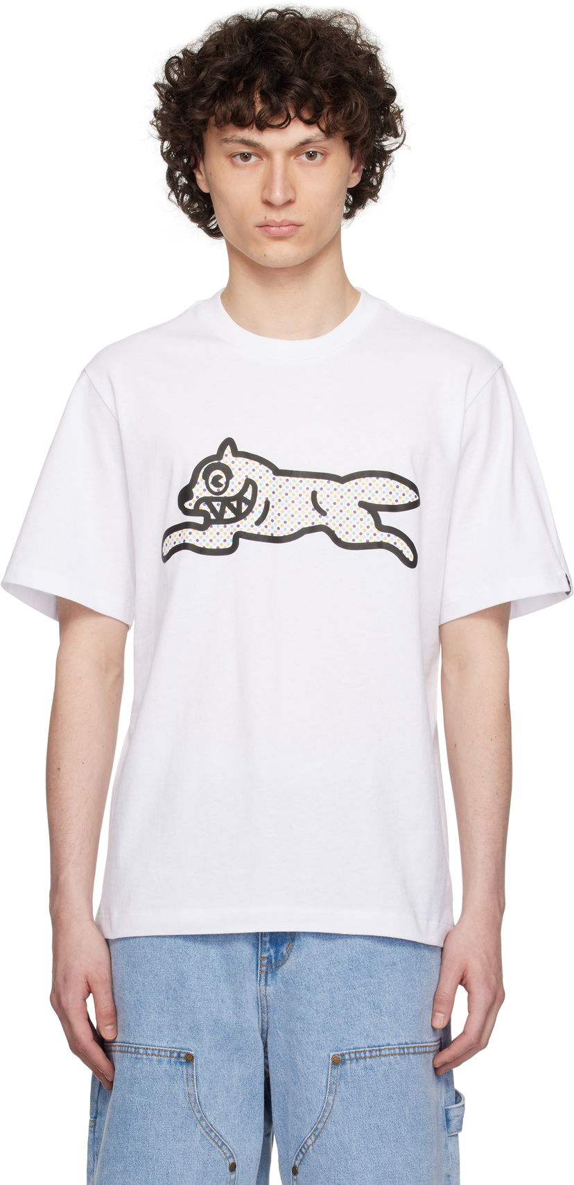 T-shirt BBC IceCream ICECREAM Polka Dot Running Dog T-Shirt Hvid | IC25254