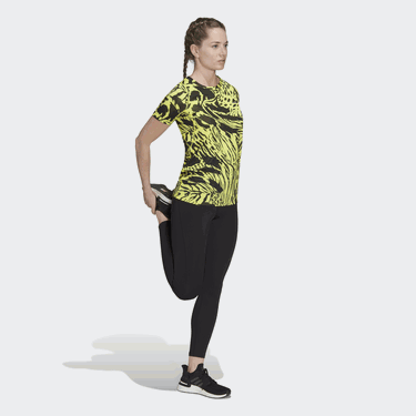T-shirt adidas Performance Fast Allover Print Running Gul | HC6346, 5