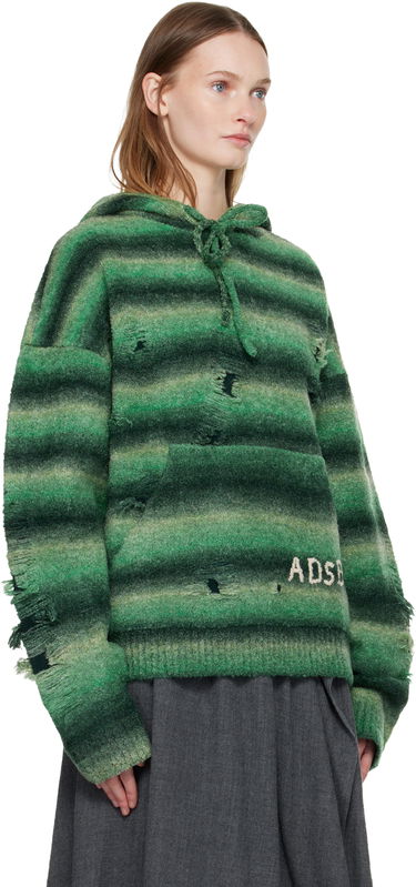 Sweatshirt Andersson Bell Gradient Distressed Hoodie Grøn | atb1391u, 1