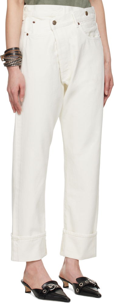 Jeans R13 R13 Cuffed Crossover Jeans Hvid | R13W2048-D314A, 1