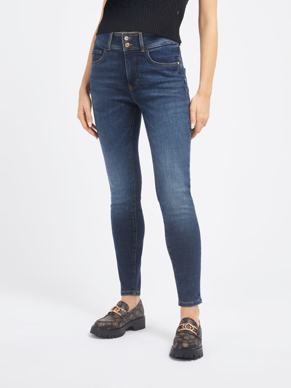 Jeans GUESS Rise Skinny Denim Mørkeblå | W3BA34D56D1, 0