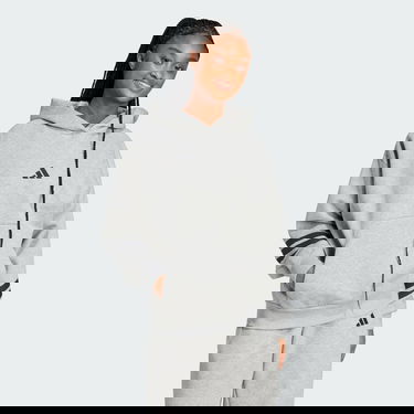 Sweatshirt adidas Performance 3-Stripes Hoodie with Drawstring Grå | JE0181, 0