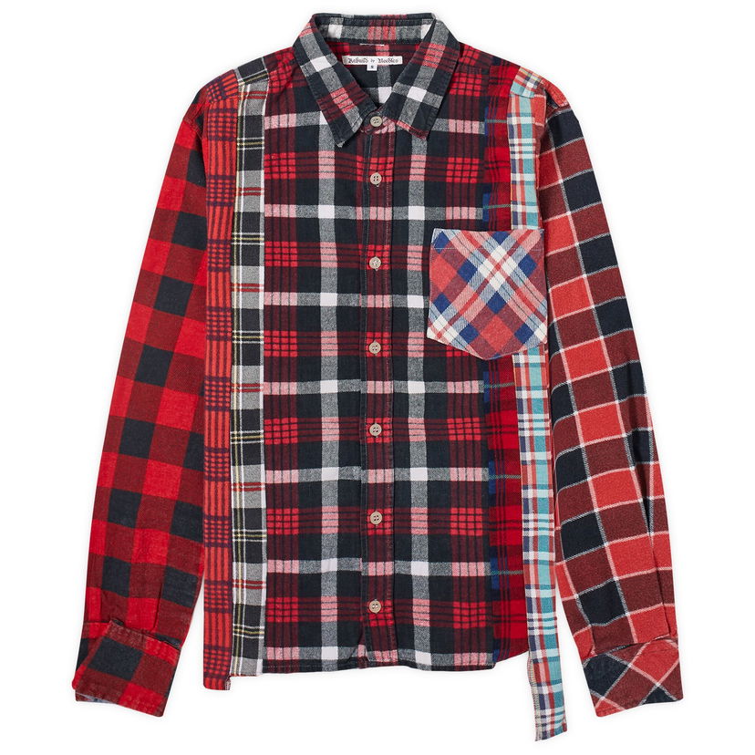 Skjorte Needles 7 Cuts Checked Rød | OT296-A