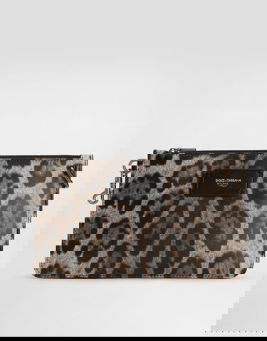 Rejsetaske Dolce & Gabbana Dolce & Gabbana Calfskin Leopard Print Toiletry Bag Flerfarvet | BP3343A6519HY13M, 0