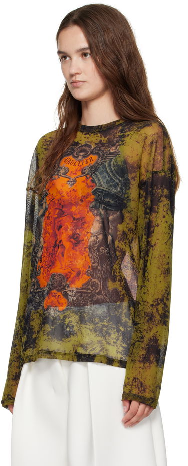 T-shirt Jean Paul Gaultier Jean Paul Gaultier Oversized Medallion Graphic Top Grøn | 25/03-W-TO340-M006P-004115, 3