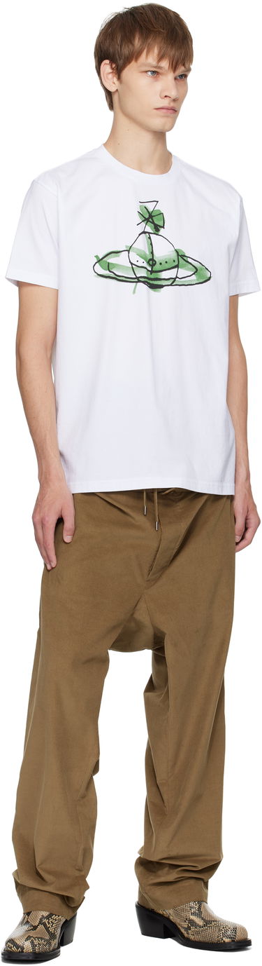 T-shirt Vivienne Westwood Vivienne Westwood Classic T-Shirt with Green Orb Print Hvid | 3G01003W-J001M-, 3