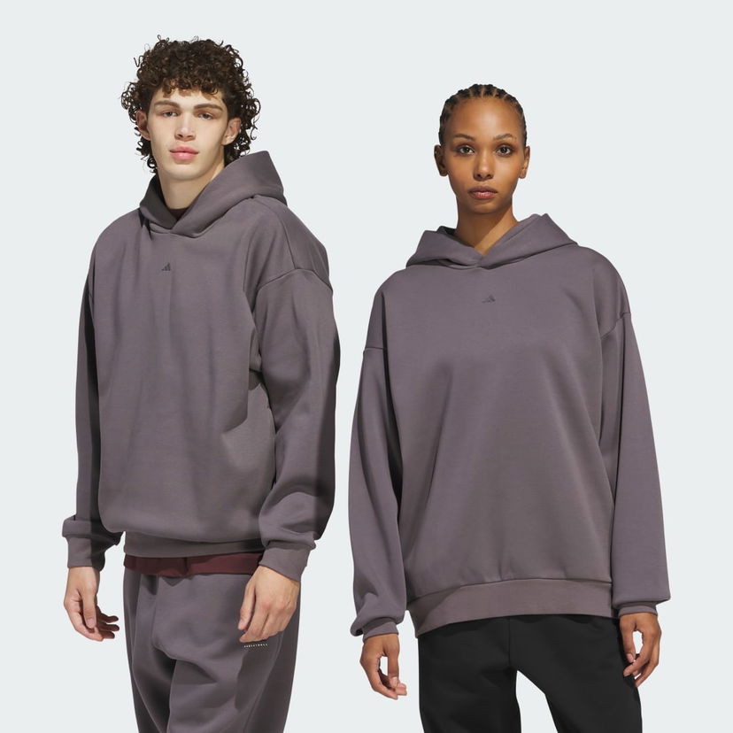 Sweatshirt adidas Performance Basketball Fleece Hoodie Lilla | JL6873