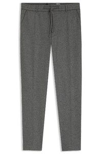 Tapered-fit brushed stretch flannel trousers