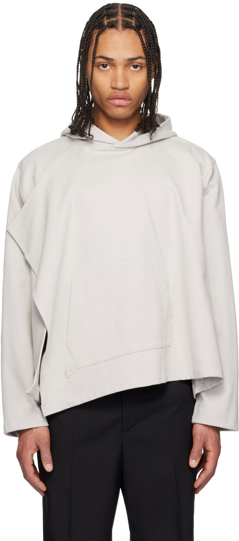 Sweatshirt Craig Green Craig Green Stone Asymmetrical Hoodie Grå | CGSS25CJEHDY13