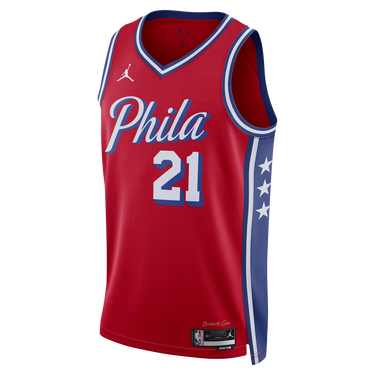 Jersey Jordan Dri-FIT NBA Philadelphia 76ers Statement Edition Swingman Jersey Rød | DO9539-658, 3