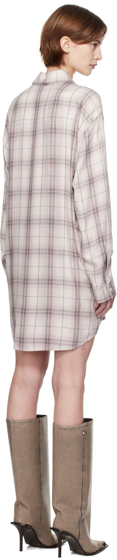 Skjorte Diesel Diesel D-Dalis-Q1 Plaid Minidress Beige | A16836 0HQAN, 2