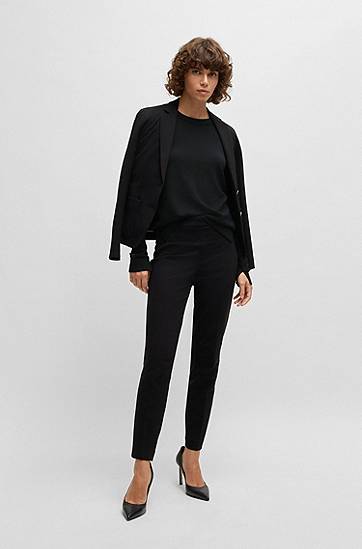 Sweater BOSS BOSS Merino Wool Crew-Neck Sweater Sort | 50492551, 1
