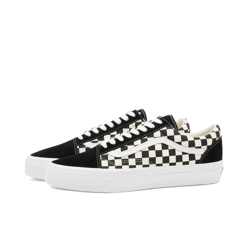 Sneakers og sko Vans Men's Old Skool 36 Sneakers in Lx Checkerboard Black/Off White, Size UK 10 | END. Clothing Sort | VN000CQD2BO