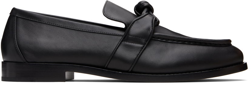 Sneakers og sko Bottega Veneta Bottega Veneta Astaire Knotted Leather Loafers Sort | 796445V5DZ01000
