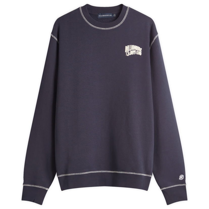 Sweater BILLIONAIRE BOYS CLUB Men's Small Arch Logo Contrast Stitch Sweatshirt, Size Large Mørkeblå | BC24211-NVY