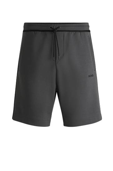Shorts BOSS BOSS Drawstring Shorts with Logo and Tape Details Grå | 50530051