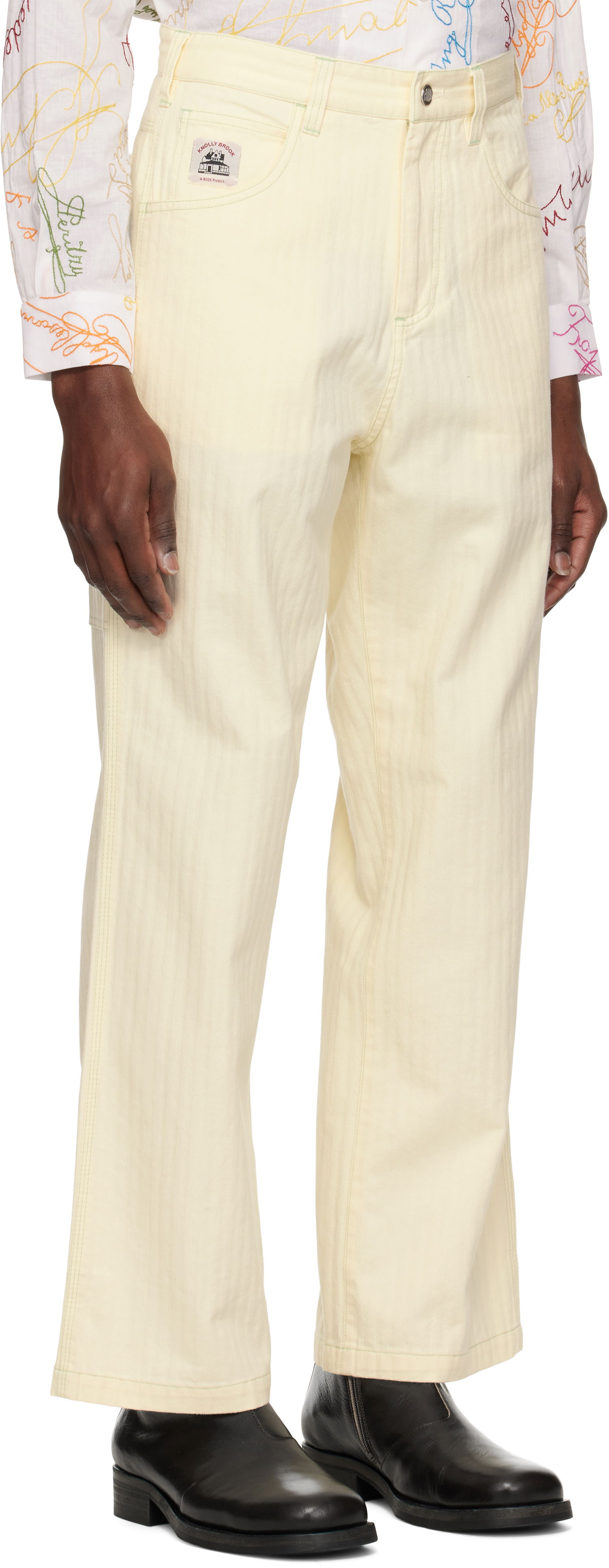 Jeans Bode Bode Greenskeeper Knolly Brook Trousers Gul | MRS25BT004, 1