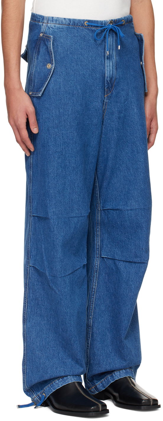 Jeans Dion Lee Relaxed Fit Drawstring Jeans Blå | C2174PS24, 1