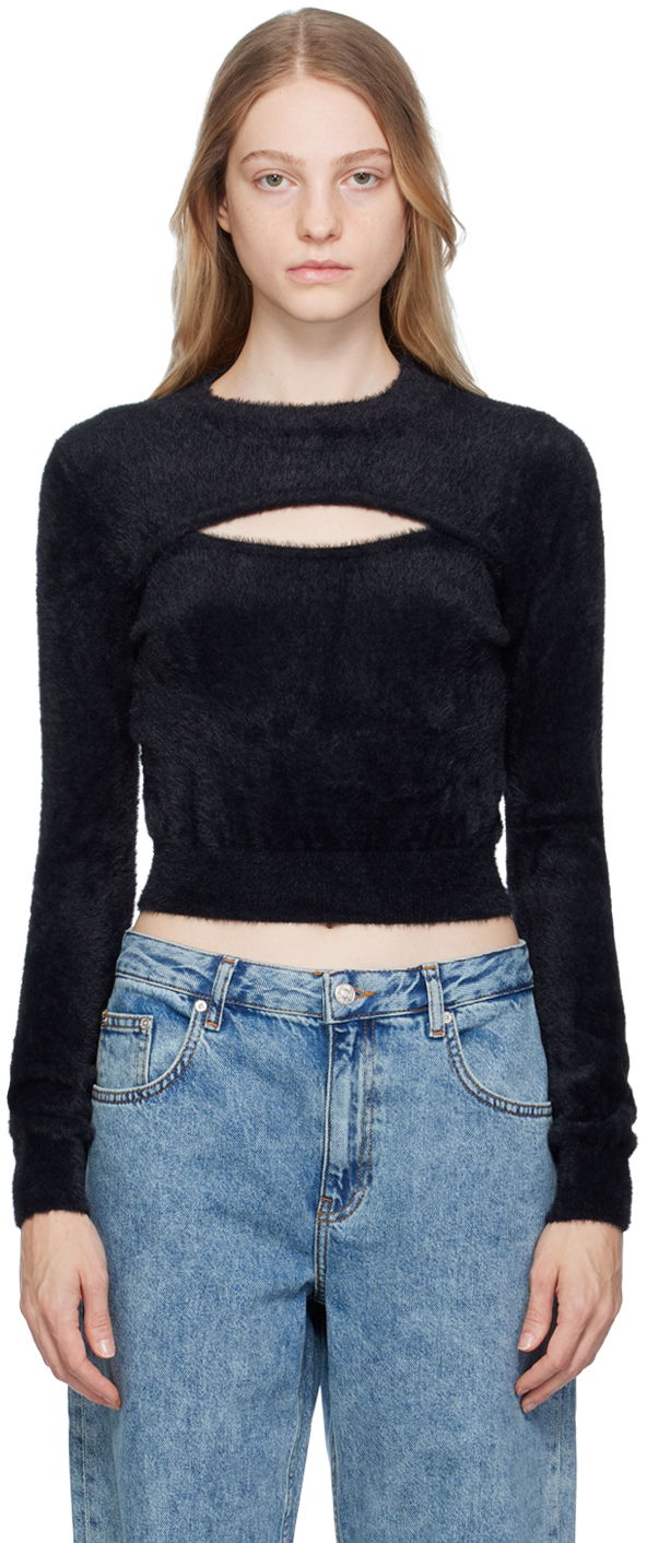 Sweater Moschino Moschino Jeans Cutout Sweater Sort | 936 8703