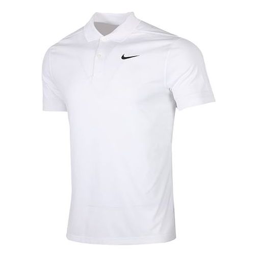 Polo skjorte Nike Dri-FIT Victory Logo Quick Dry Breathable Short Sleeve Polo Shirt Hvid | BV0355-100