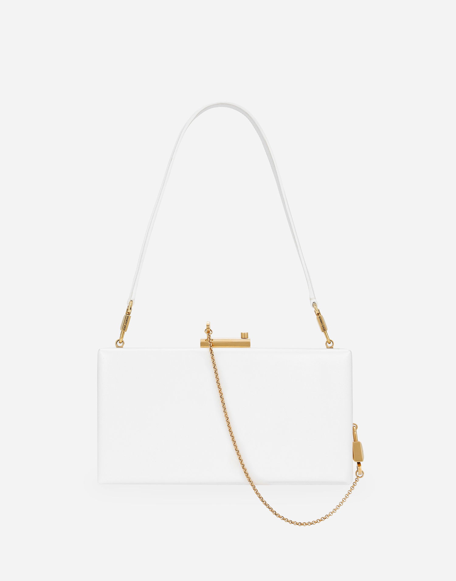 Skuldertaske Dolce & Gabbana Dolce & Gabbana Eva Shoulder Bag with Gold Chain Hvid | BB7703A3G1980002, 0