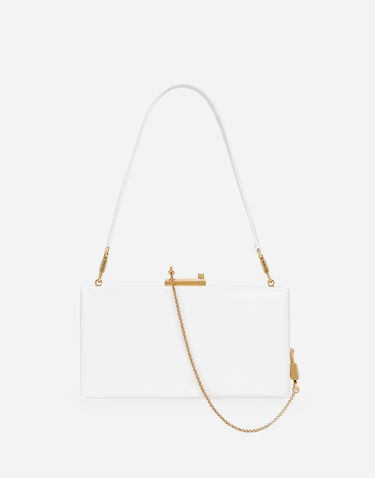 Skuldertaske Dolce & Gabbana Dolce & Gabbana Eva Shoulder Bag with Gold Chain Hvid | BB7703A3G1980002, 0