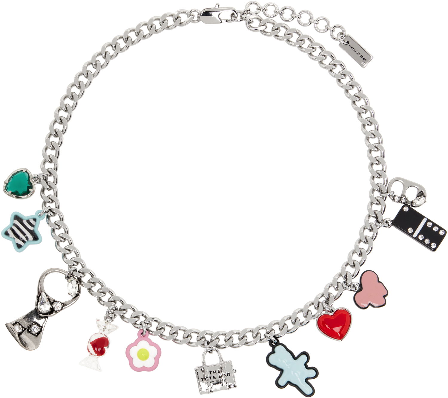 Halskæde Marc Jacobs Marc Jacobs Charm Necklace with Hanging Pendants Metalisk | 2S5JNC001J62, 0