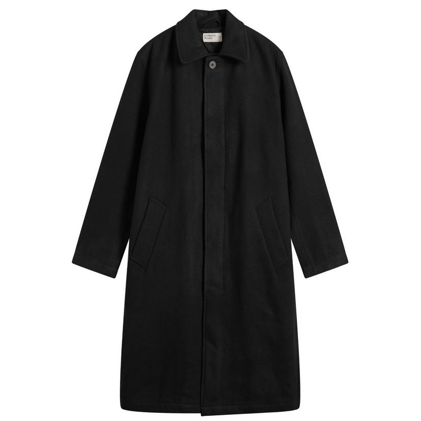 Frakker Universal Works Universal Works Mowbray Wool Mac Coat, Size Small Sort | 33104-BLK