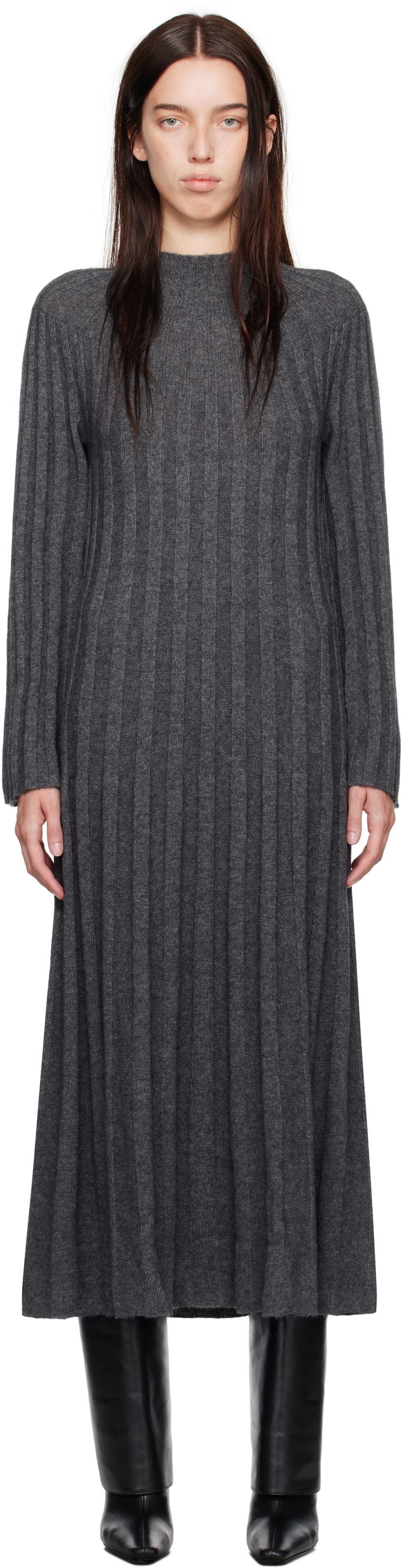Kjole Loulou de Saison Loulou de Saison Irma Maxi Dress Grå | IRMA