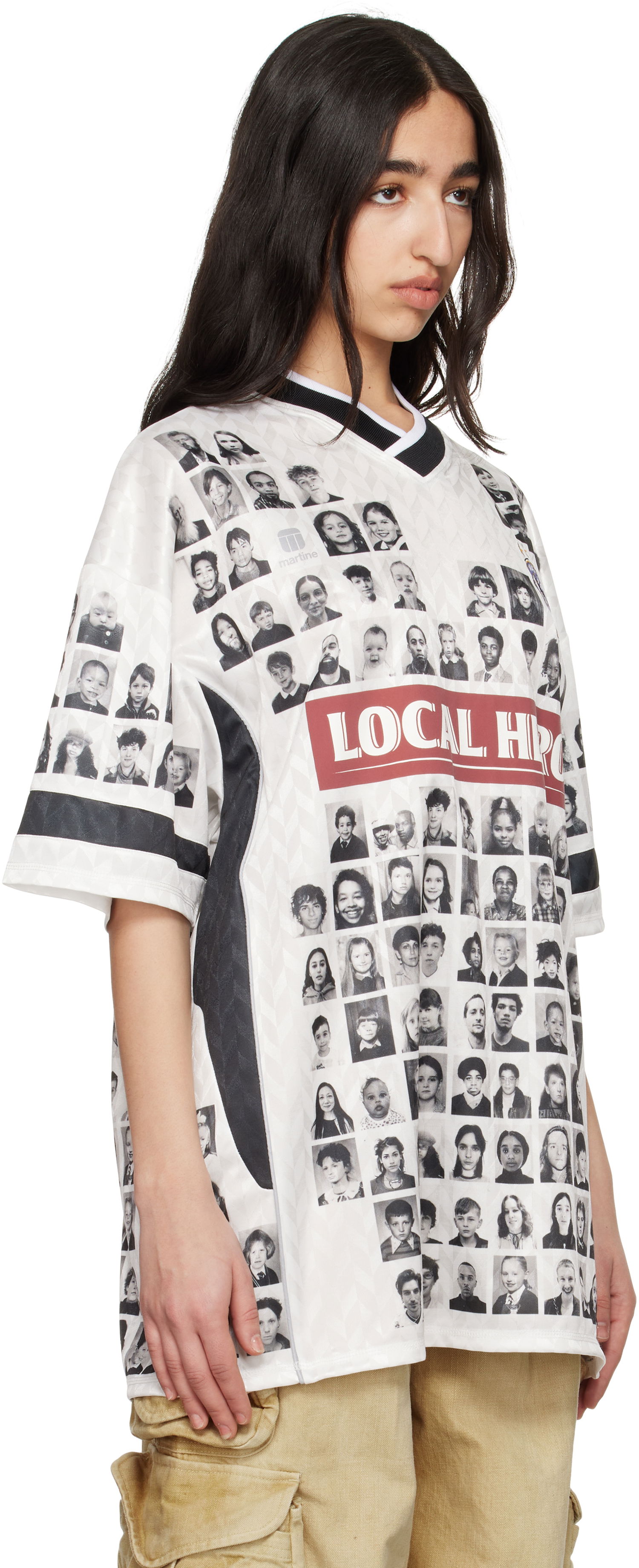 Jersey Martine Rose Martine Rose Printed Football T-Shirt Hvid | 179JT07021, 1