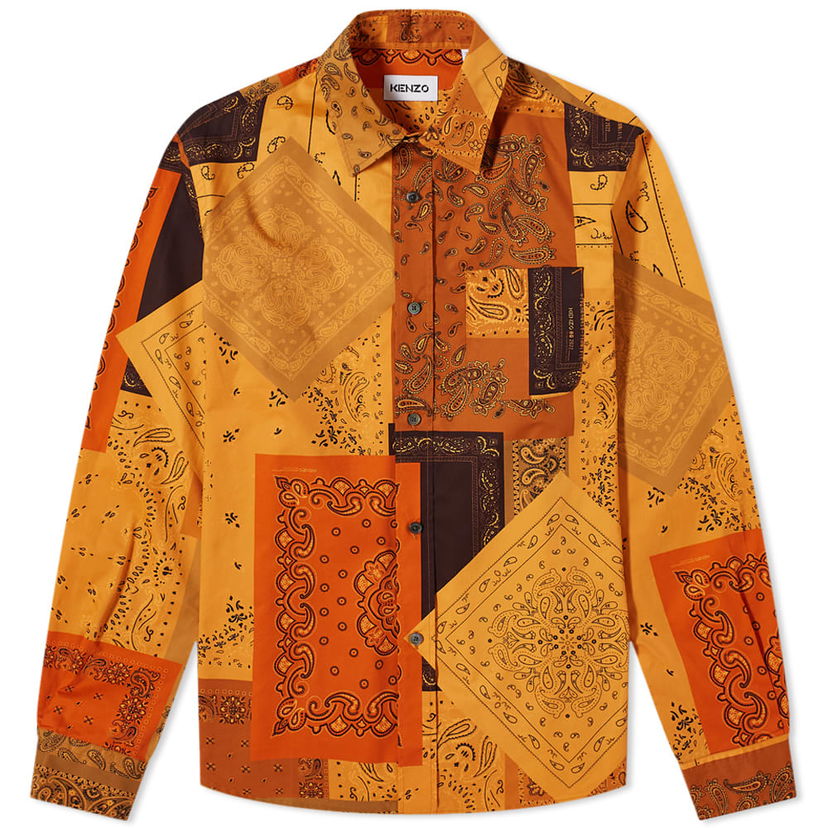 Skjorte KENZO Kenzo Patchwork Bandana Shirt Orange | FC55CH4019P5-26