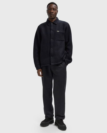 Jakke Lacoste Woven Collared Button-Front Chest Pocket Shirt Jacket Mørkeblå | CH8997-HDE, 1